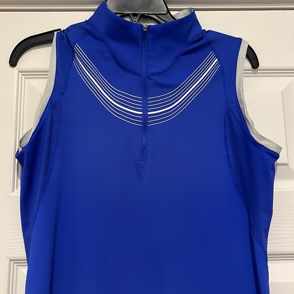 Blue Cutter & Buck Short Sleeve Zip Polo.  Size M. - Picture 5 of 6